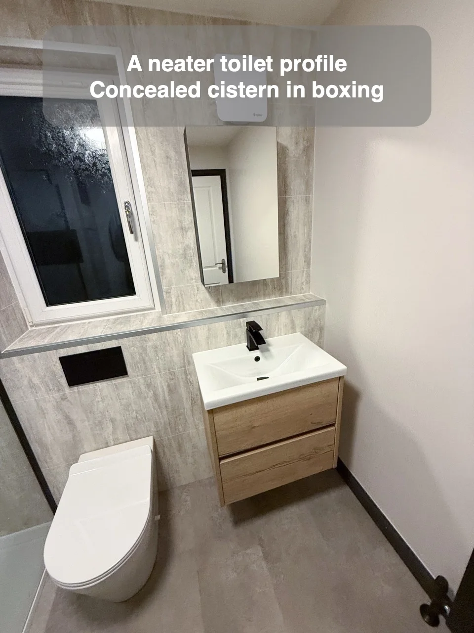 A neater toilet profile — Concealed cistern in boxing