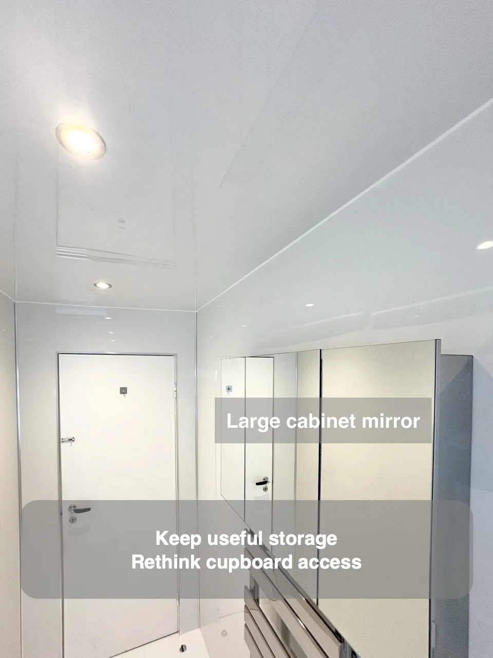 Keep the cupboard, but move its entrance