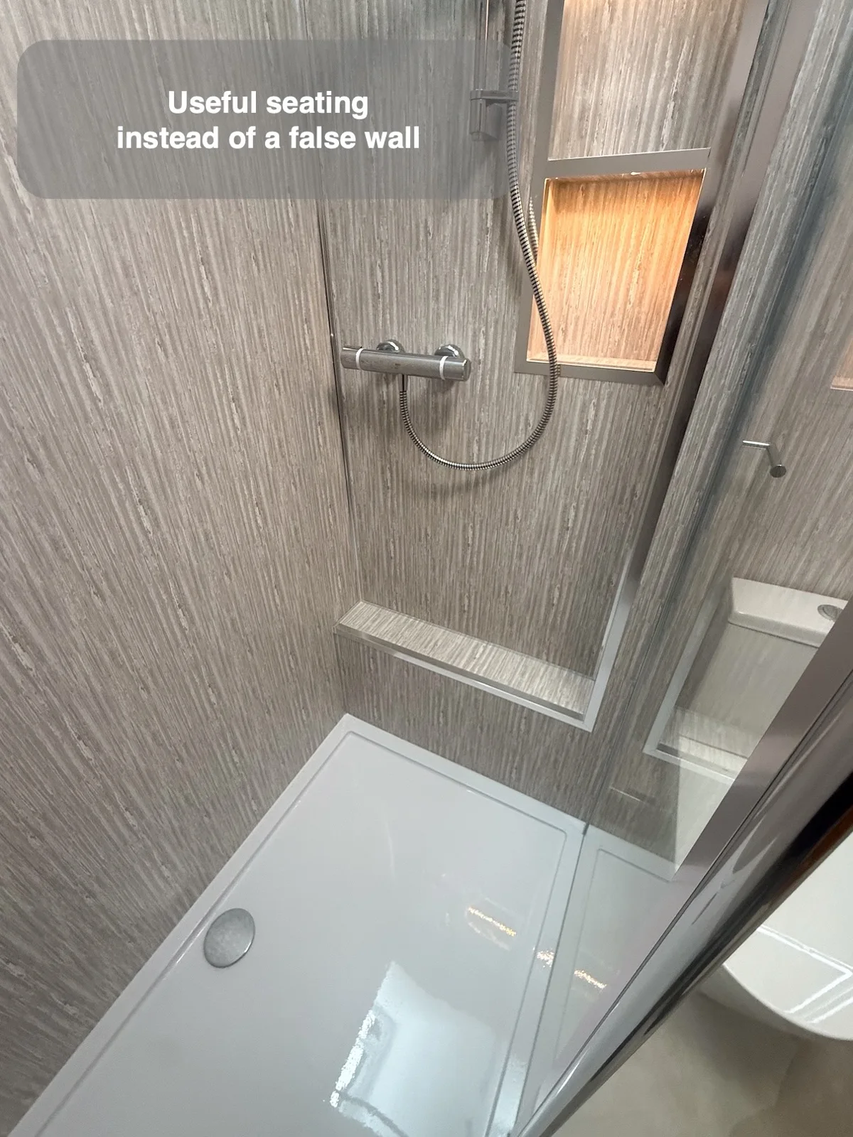 Turn pipe boxing into a useful shower seat