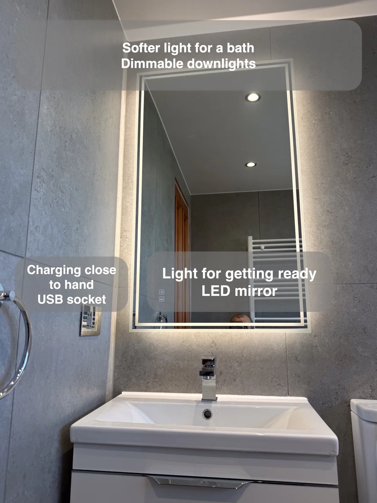 Soften the bathroom lights for an evening bath