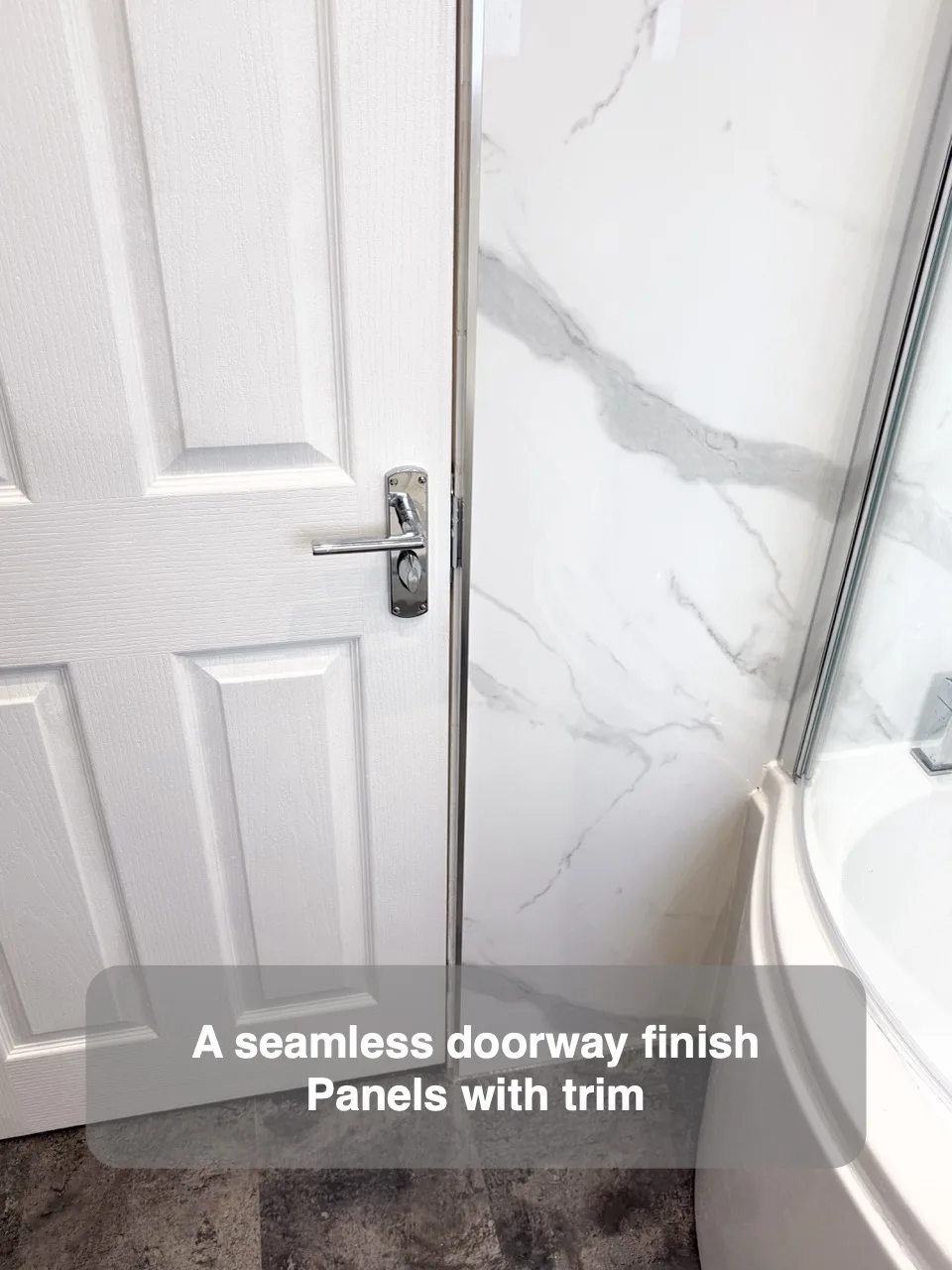 A seamless doorway finish — Panels with trim
