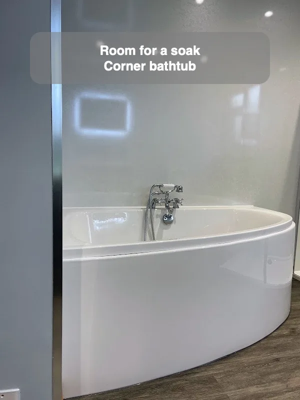 Room for a soak — Corner bathtub
