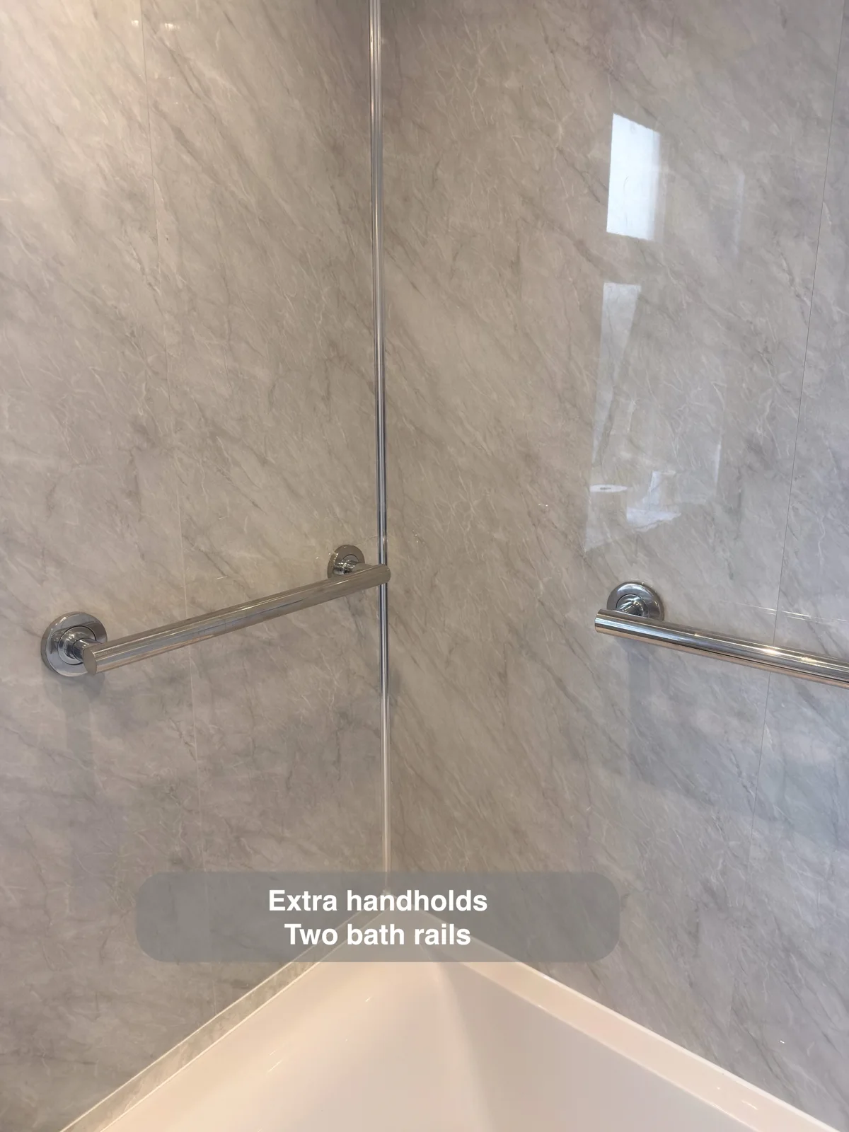 Aberdeen bathroom: bath two support rails