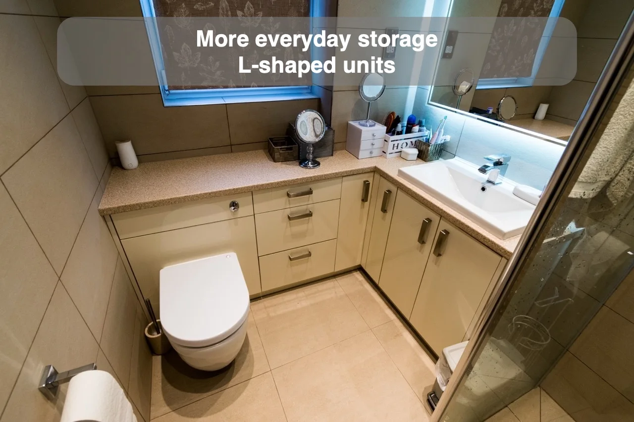 More everyday storage — L-shaped units