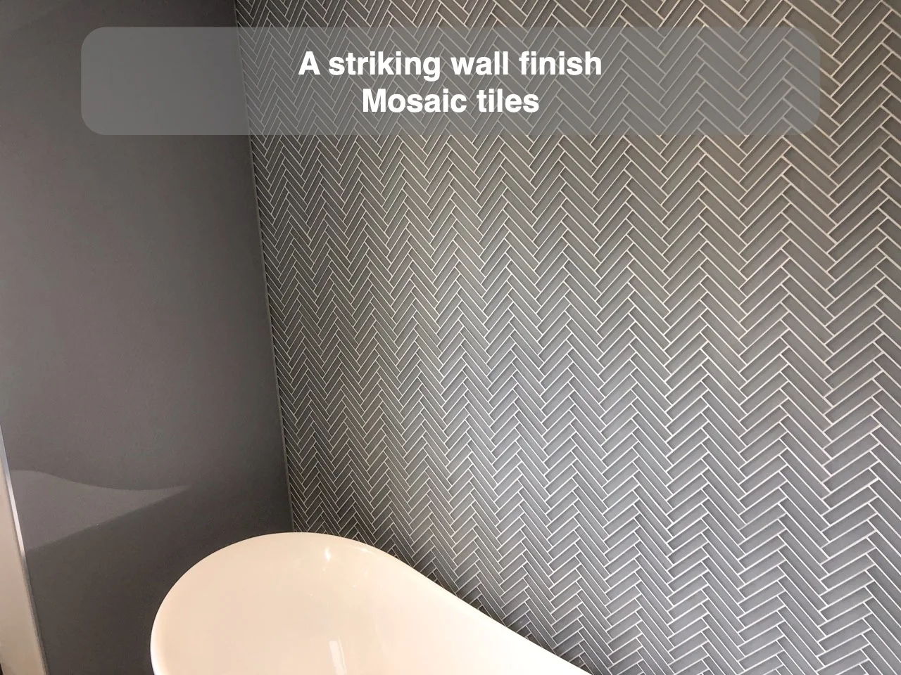 A striking wall finish — Mosaic tiles