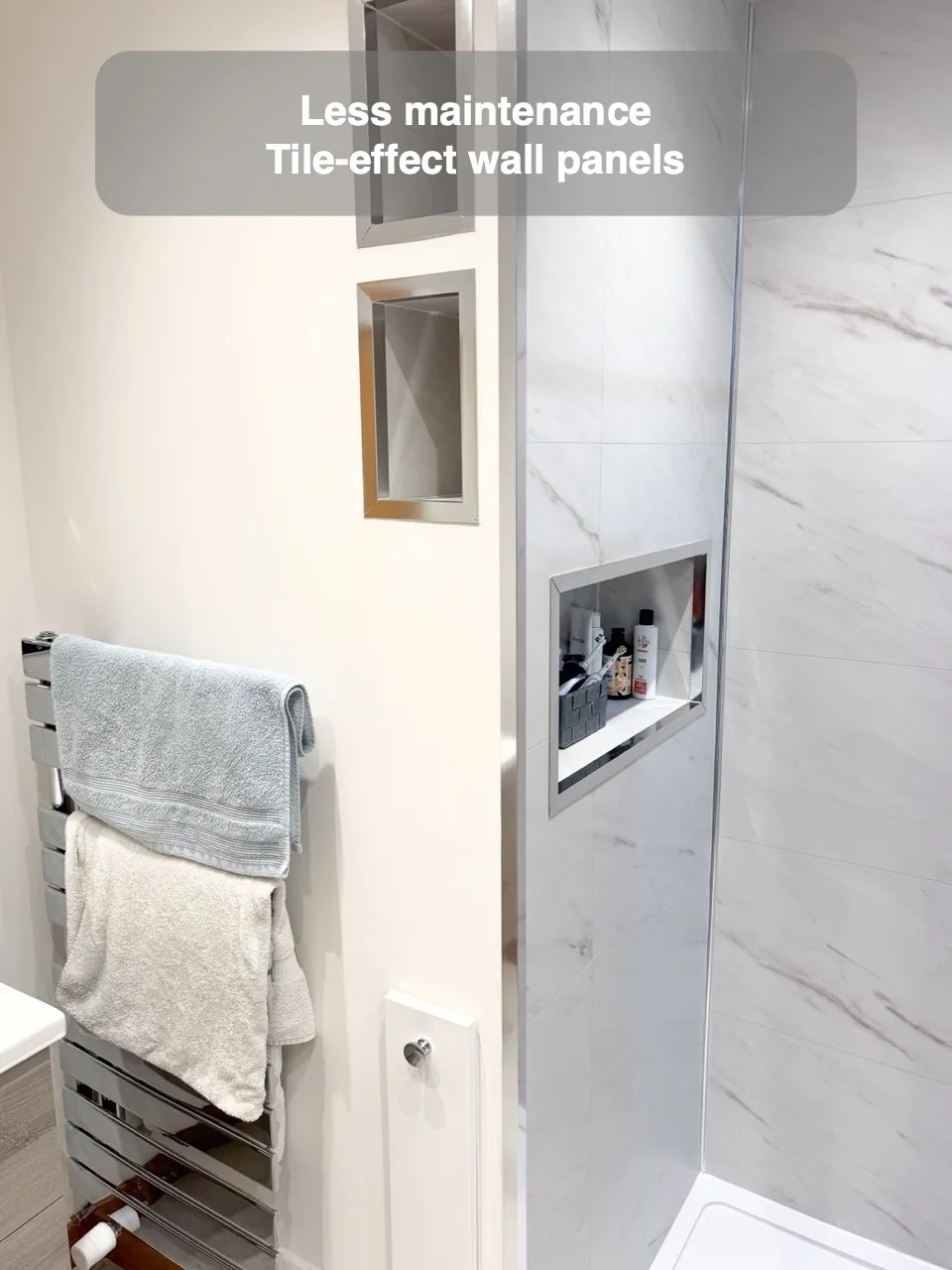 Less maintenance — Tile-effect wall panels