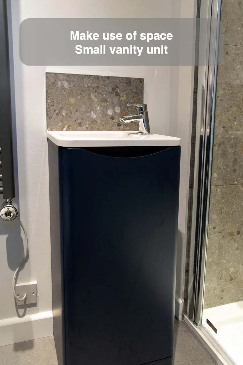Make use of space — Small vanity unit