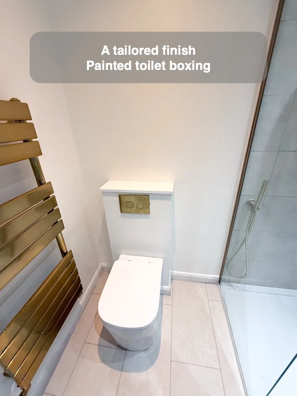 A tailored finish — Painted toilet boxing