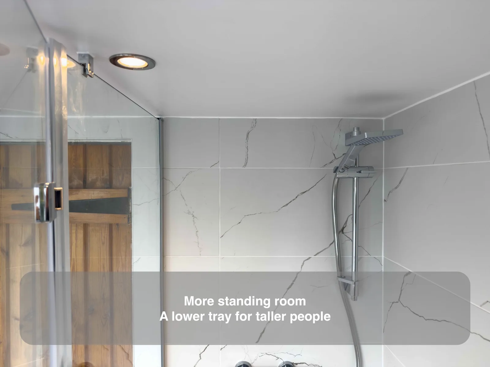 Gain standing room by replacing the shower bath