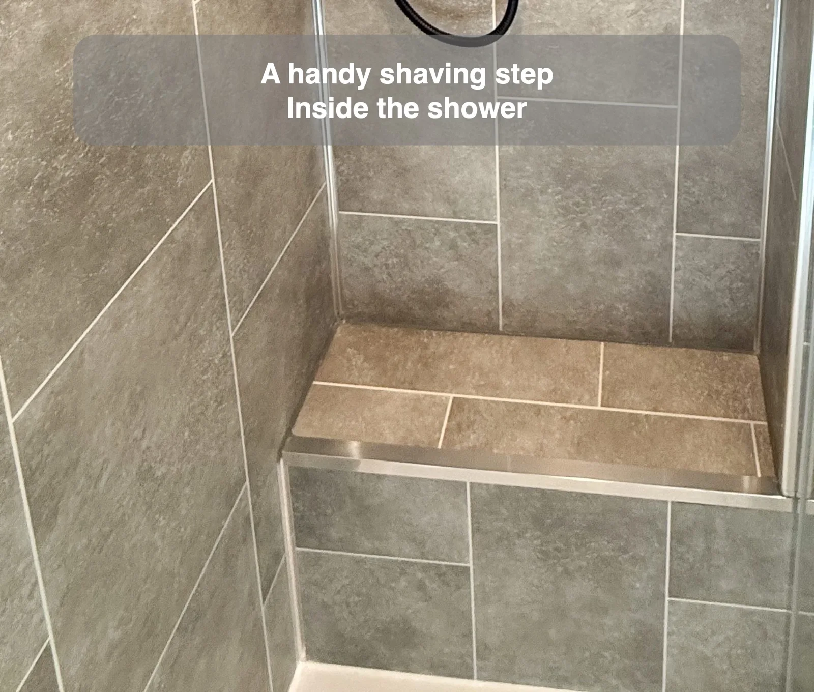 A handy shaving step — Inside the shower