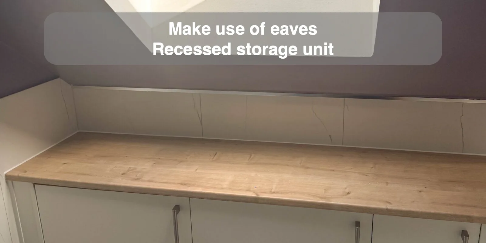 Make use of eaves — Recessed storage unit