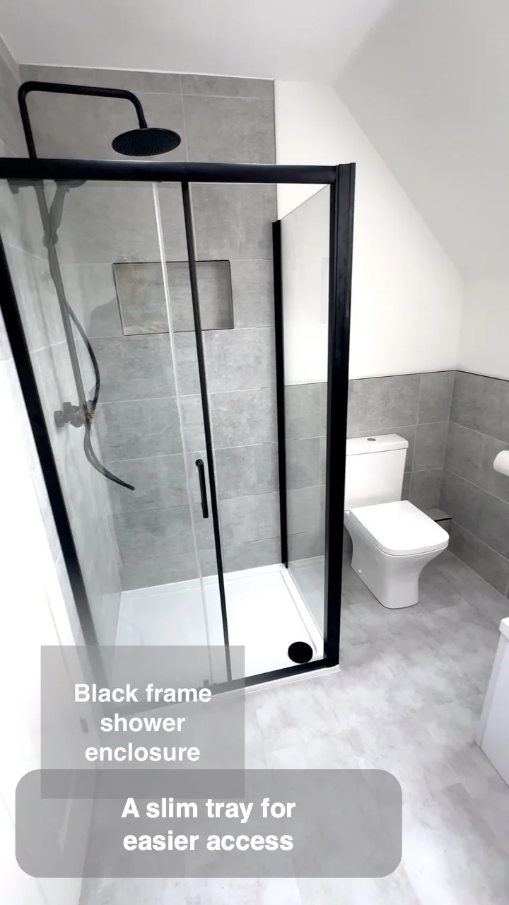Consider the height of the shower tray