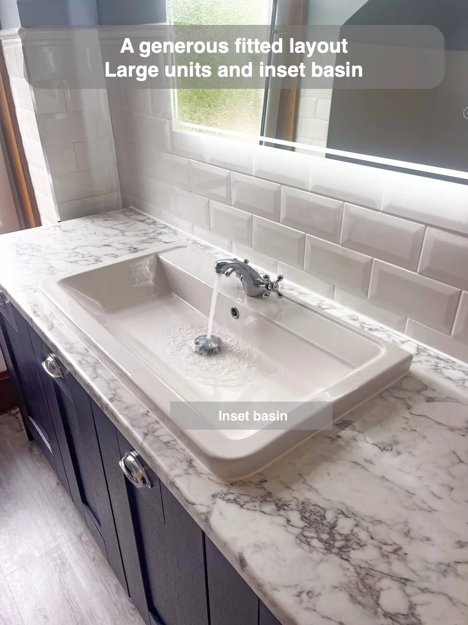 A generous fitted layout — Large units and inset basin