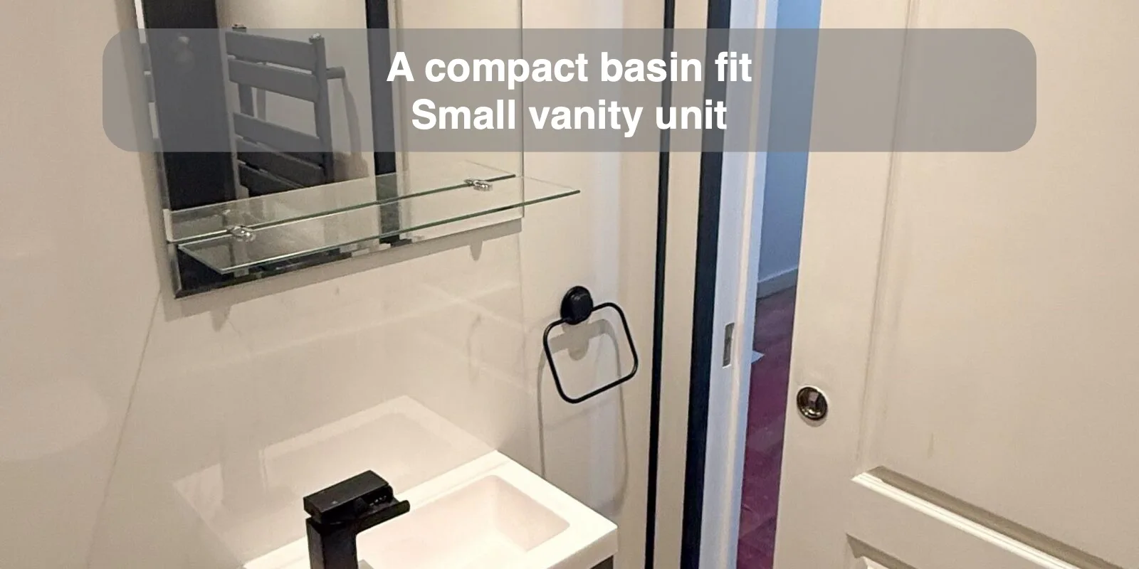 A compact basin fit — Small vanity unit