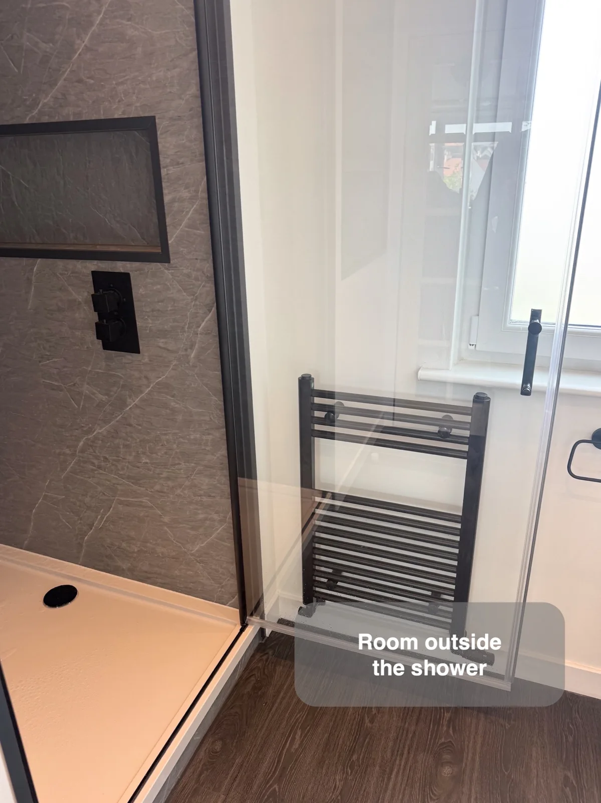 Clear the space where you leave the shower