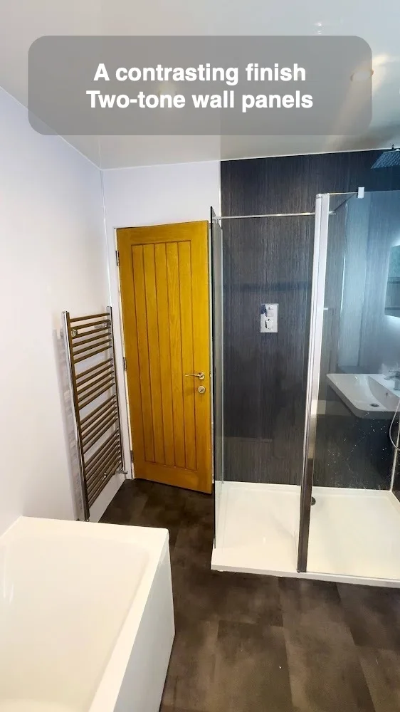 A contrasting finish — Two-tone wall panels