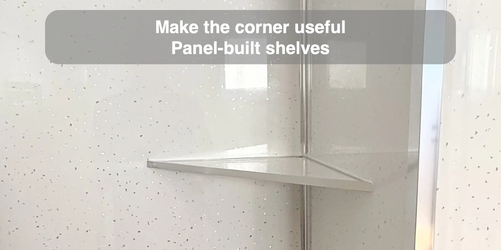 Make the corner useful — Panel-built shelves