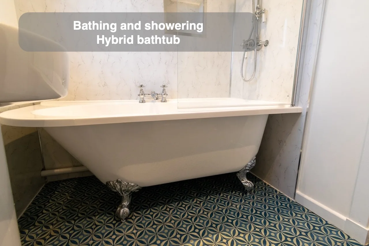 Bathing and showering — Hybrid bathtub