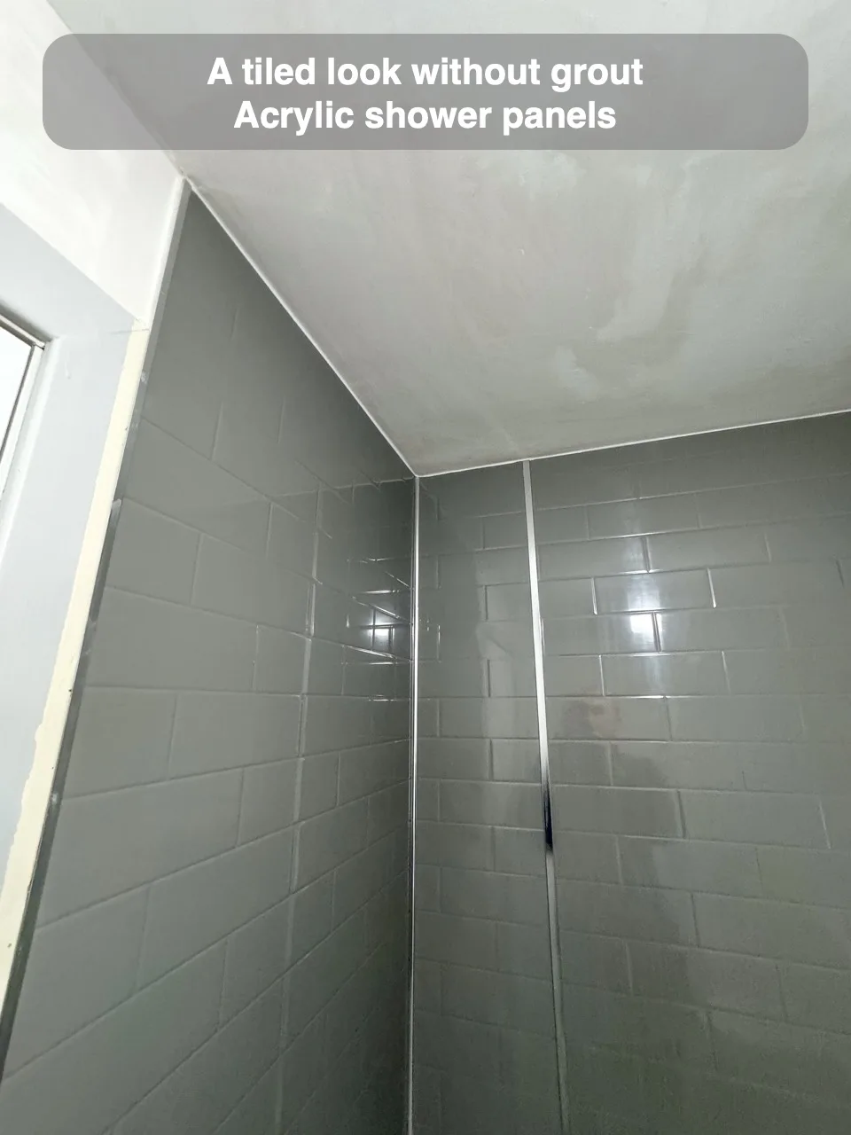 A tiled look without grout — Acrylic shower panels