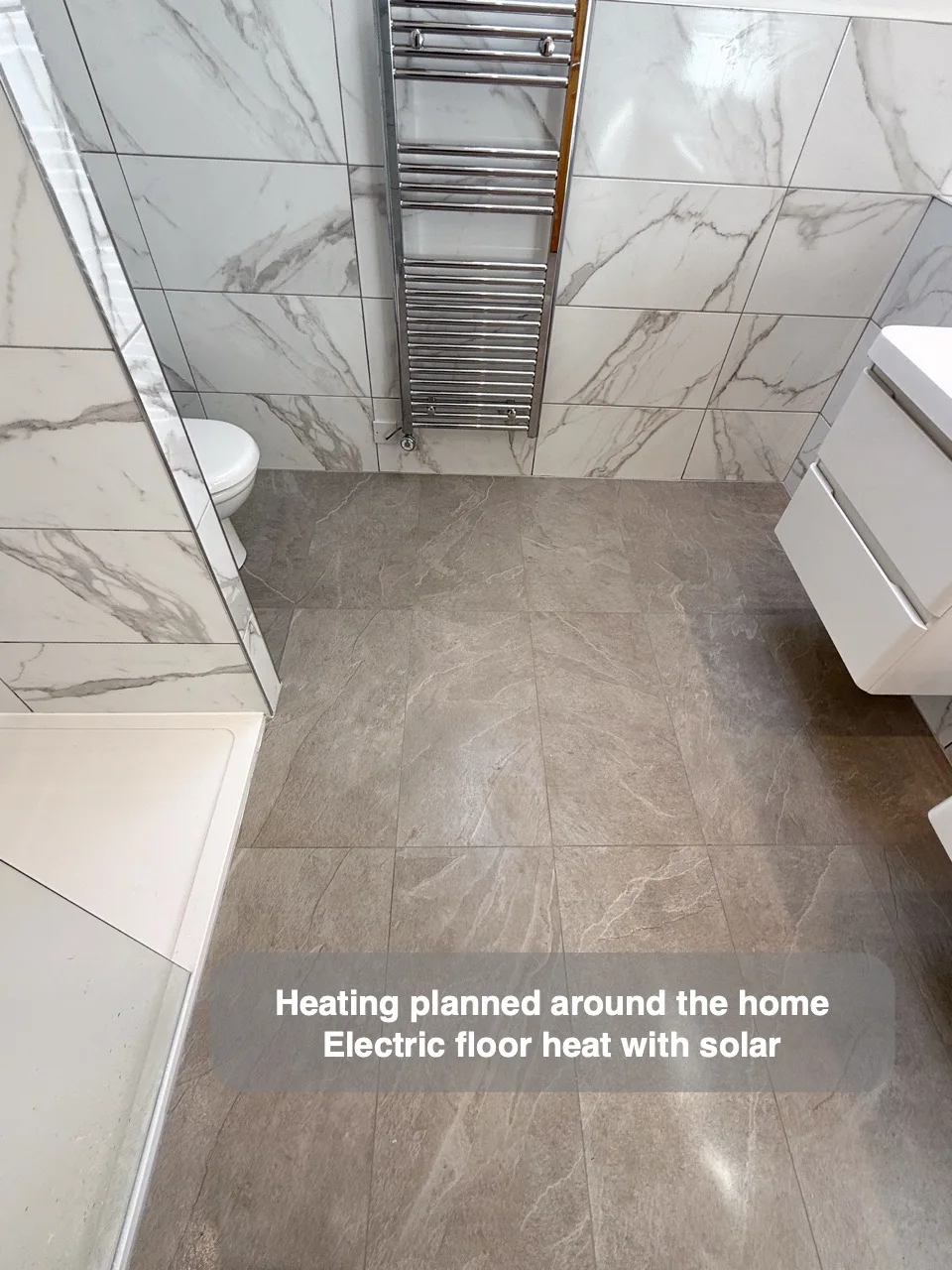Consider electric floor heating alongside your solar setup