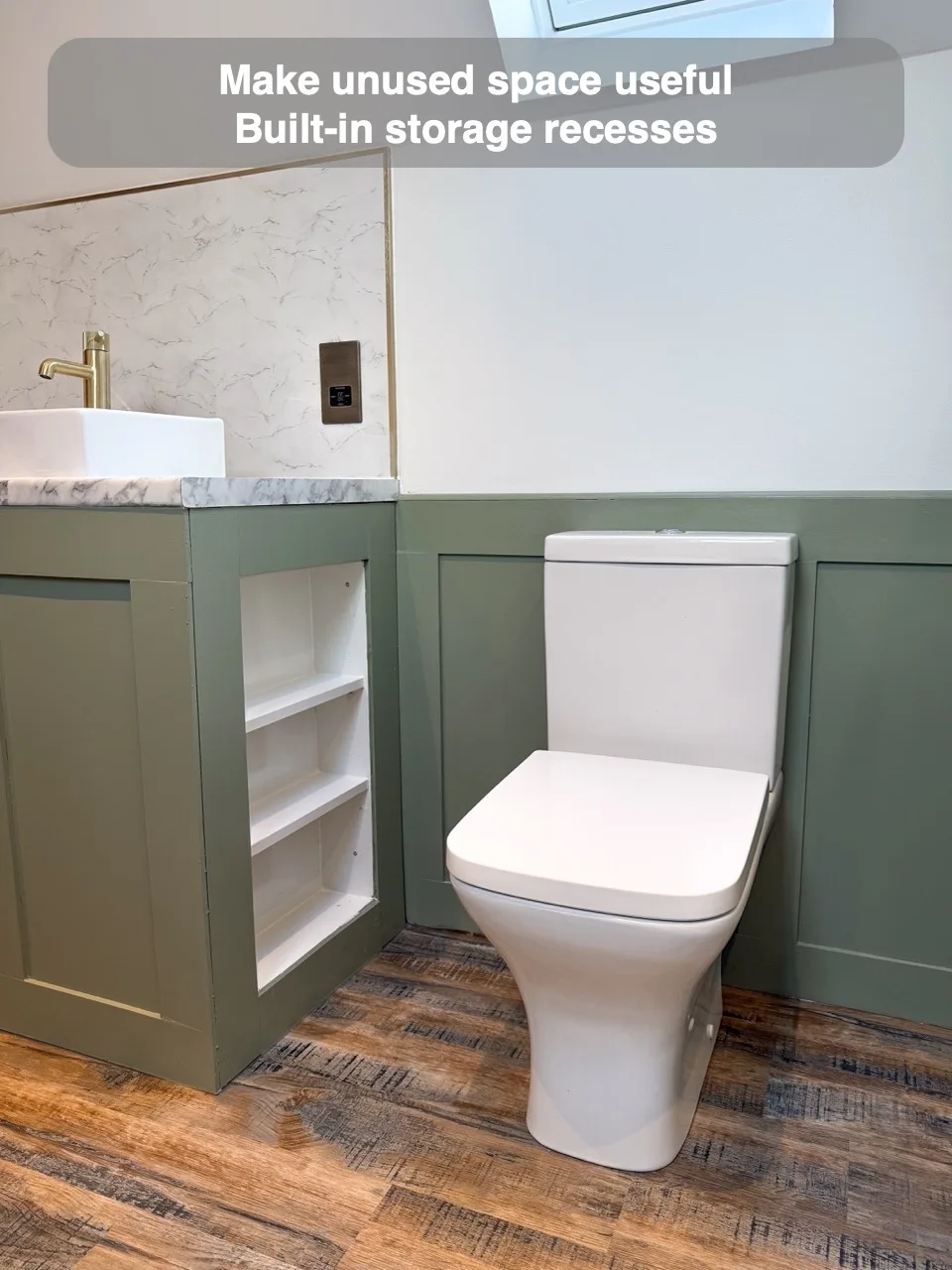Make unused space useful — Built-in storage recesses