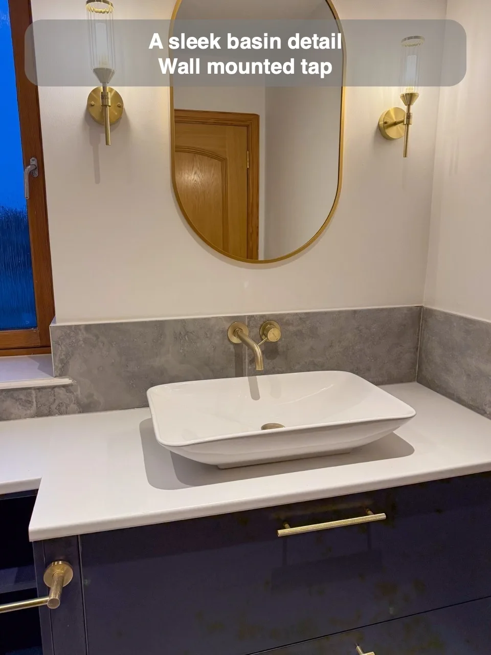 A sleek basin detail — Wall mounted tap