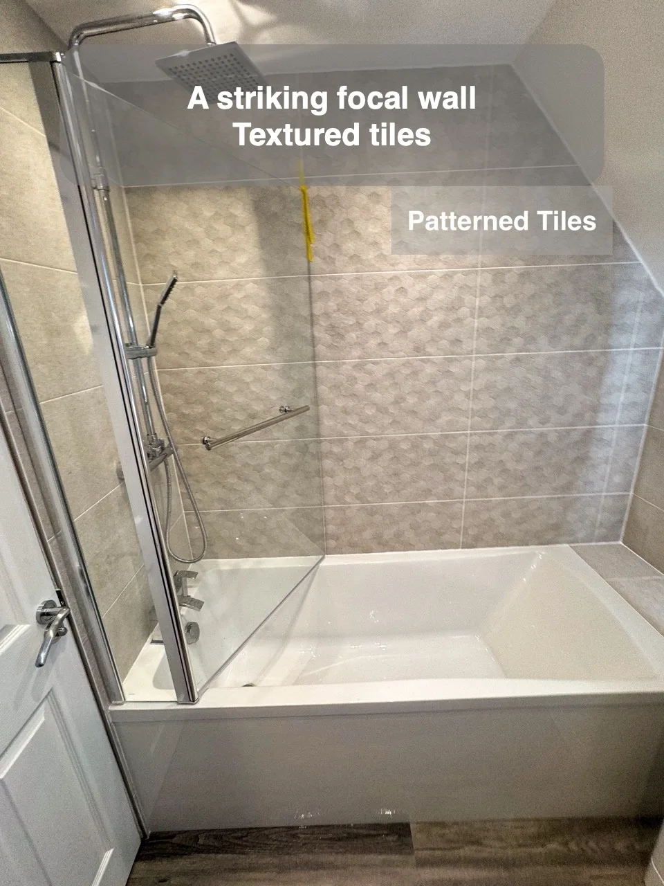 A striking focal wall — Textured tiles