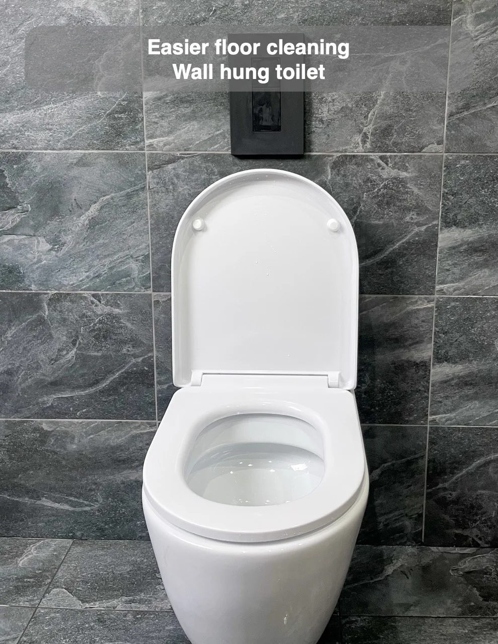 Easier floor cleaning — Wall hung toilet