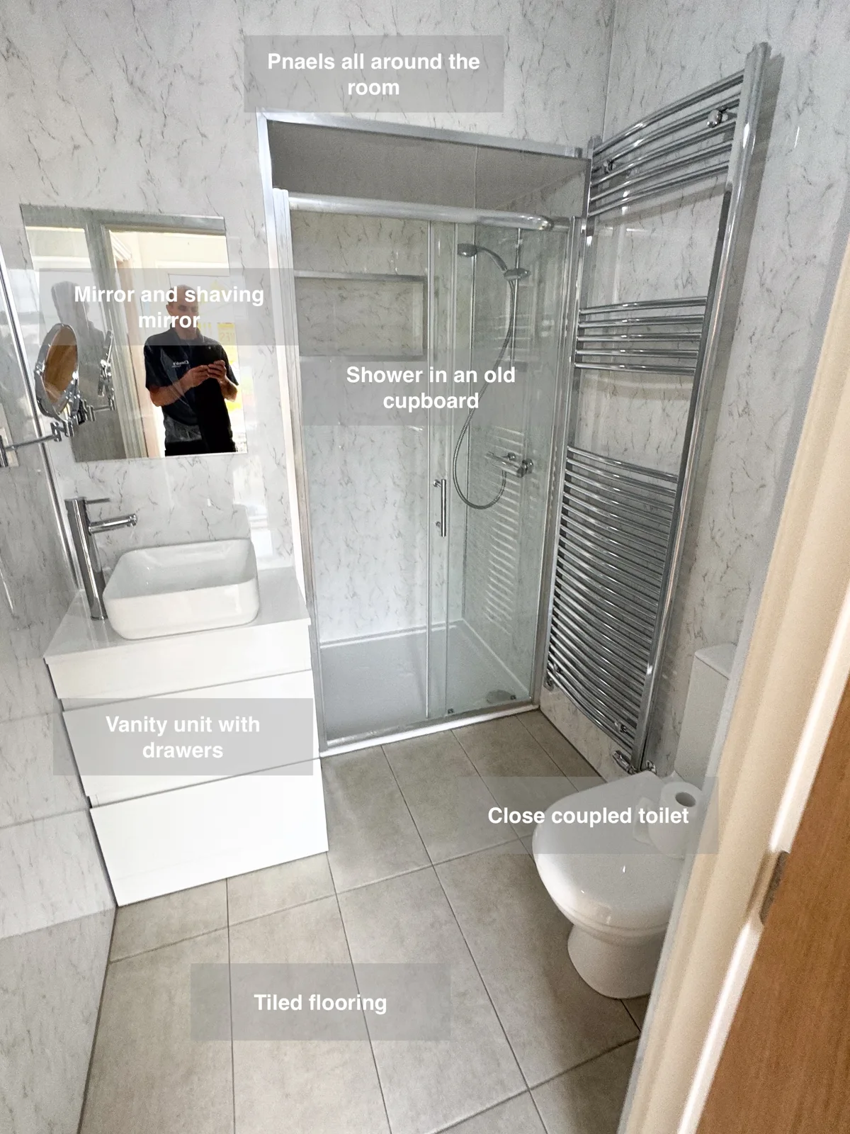 Cloakroom into Shower, Bridge of Don