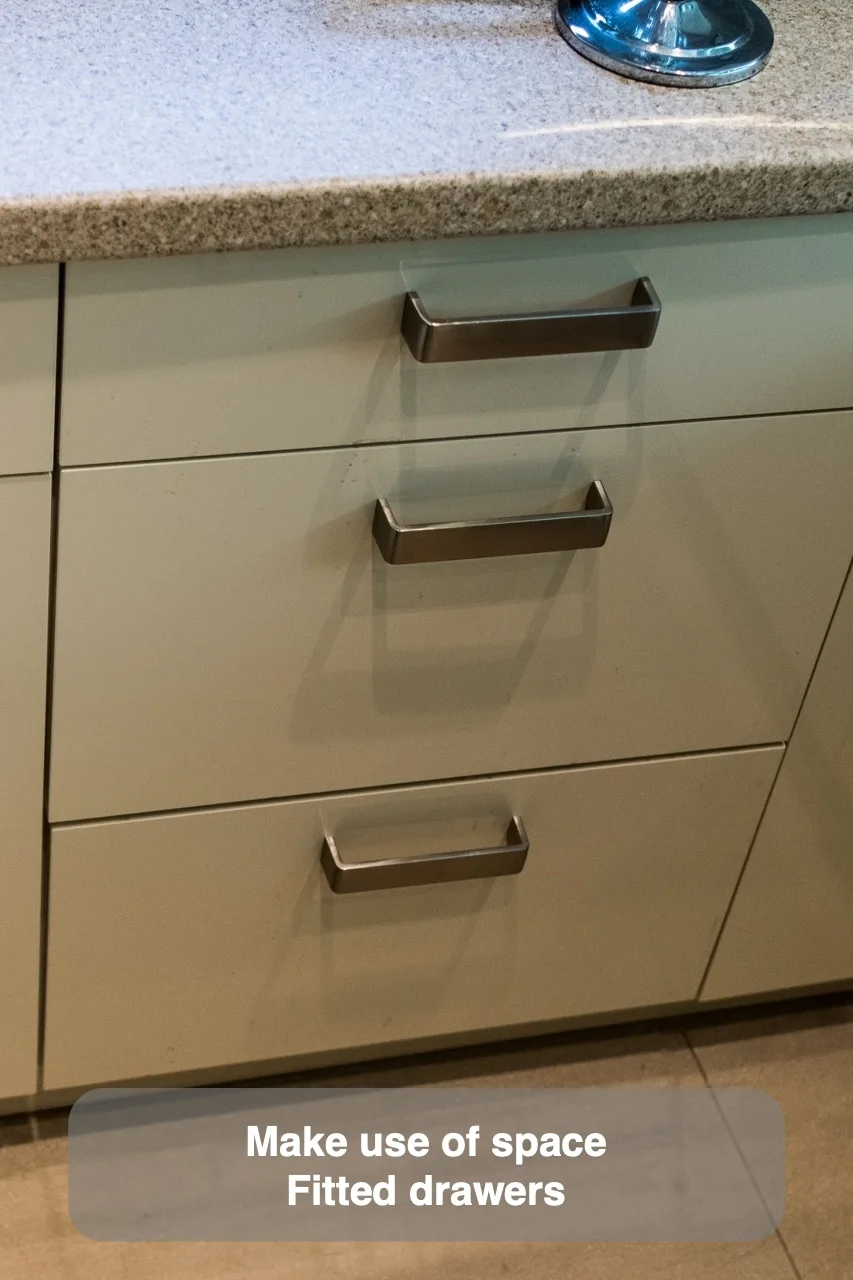 Make use of space — Fitted drawers