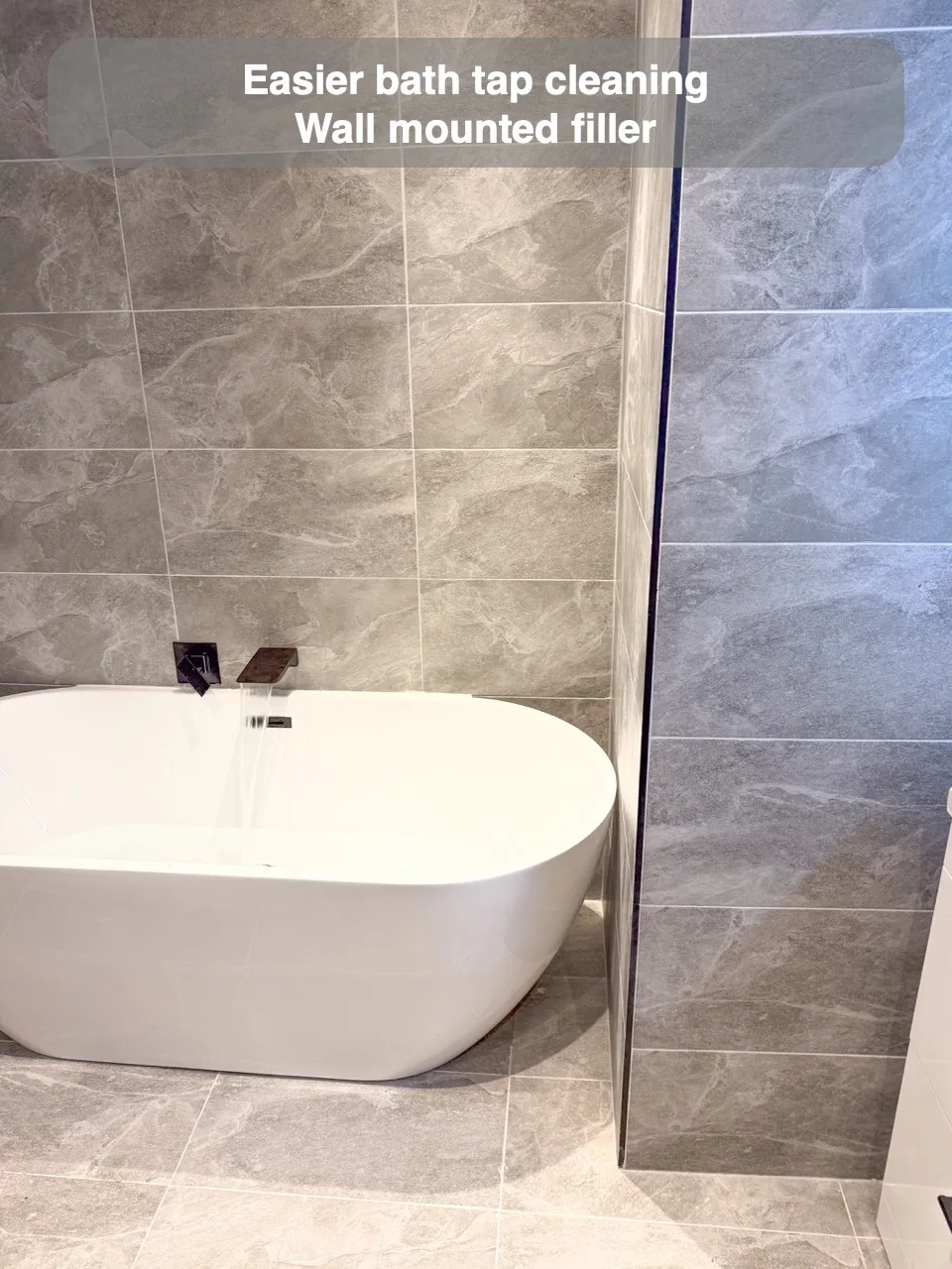 Easier bath tap cleaning — Wall mounted filler