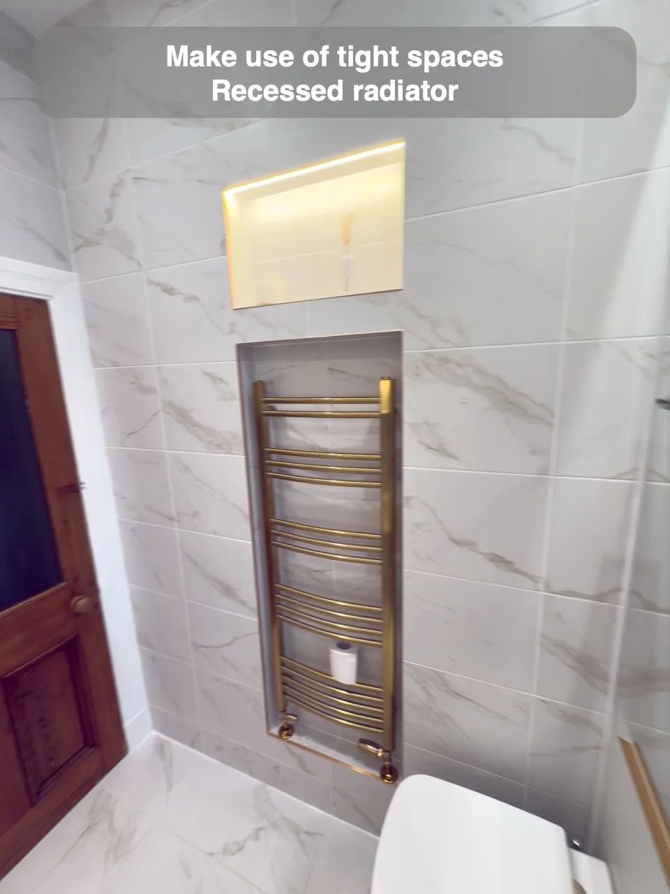 Make use of tight spaces — Recessed radiator