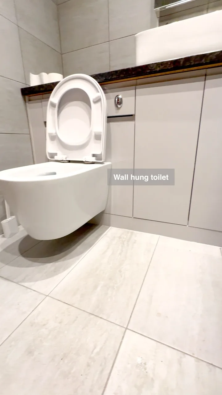 Units with floating toilet