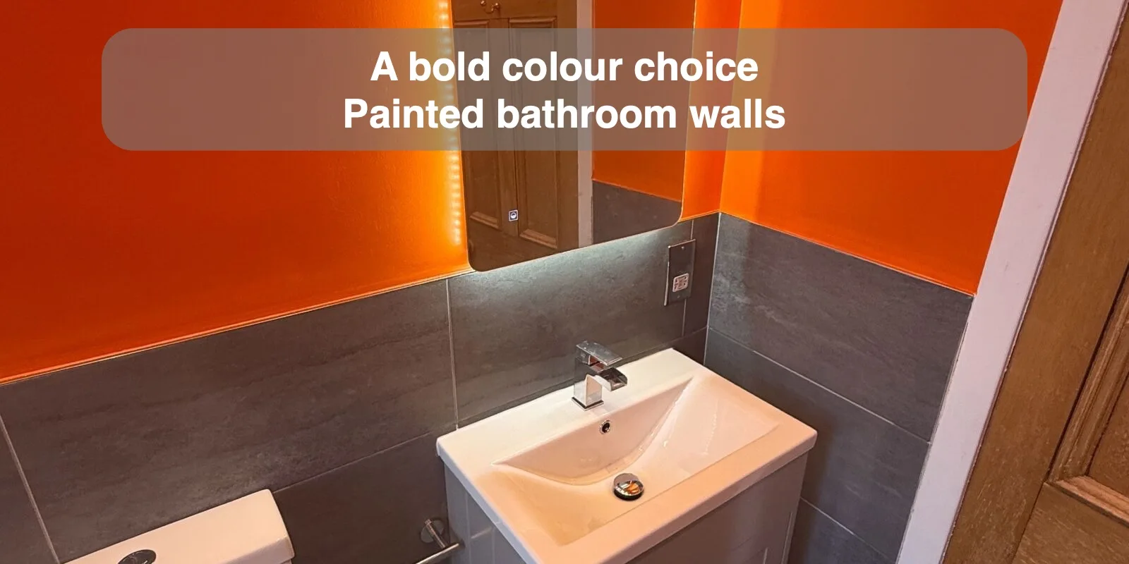 A bold colour choice — Painted bathroom walls