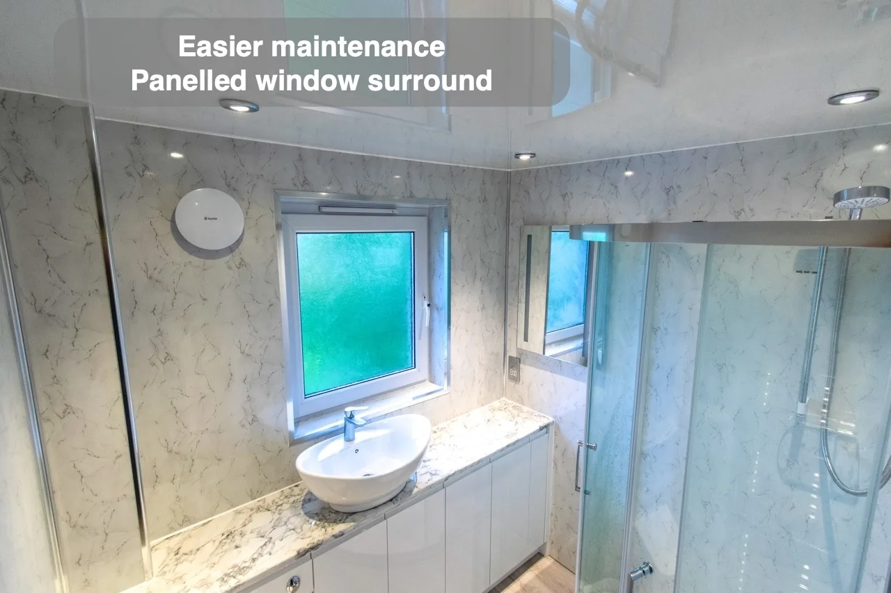 Easier maintenance — Panelled window surround