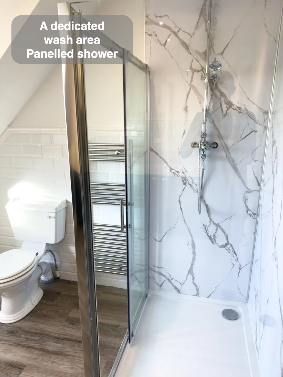 Panelled shower
