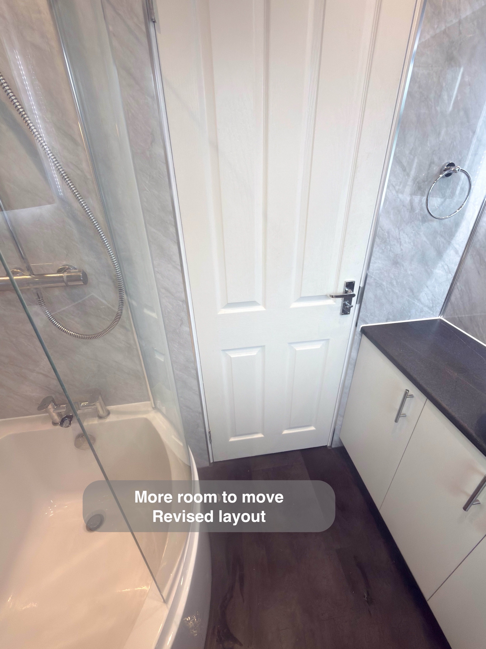 Aberdeen bathroom: bathroom layout clear floor beside bath