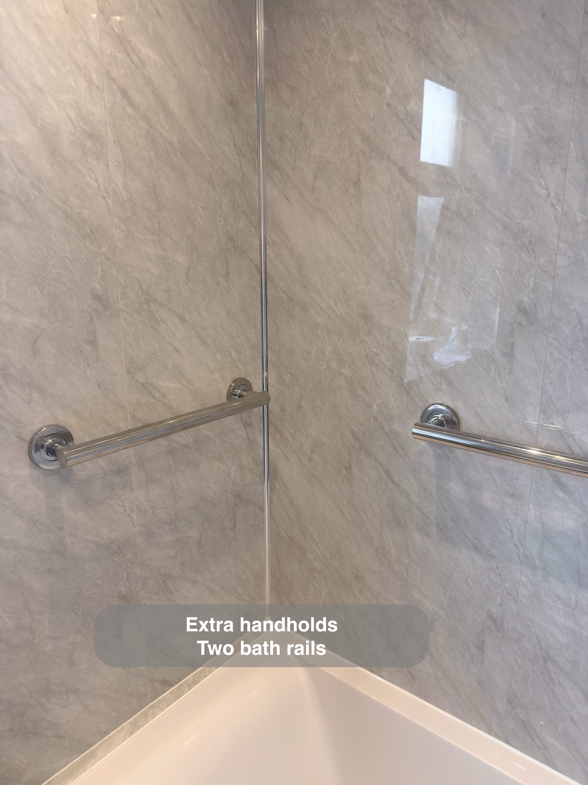 Aberdeen bathroom: bath two support rails