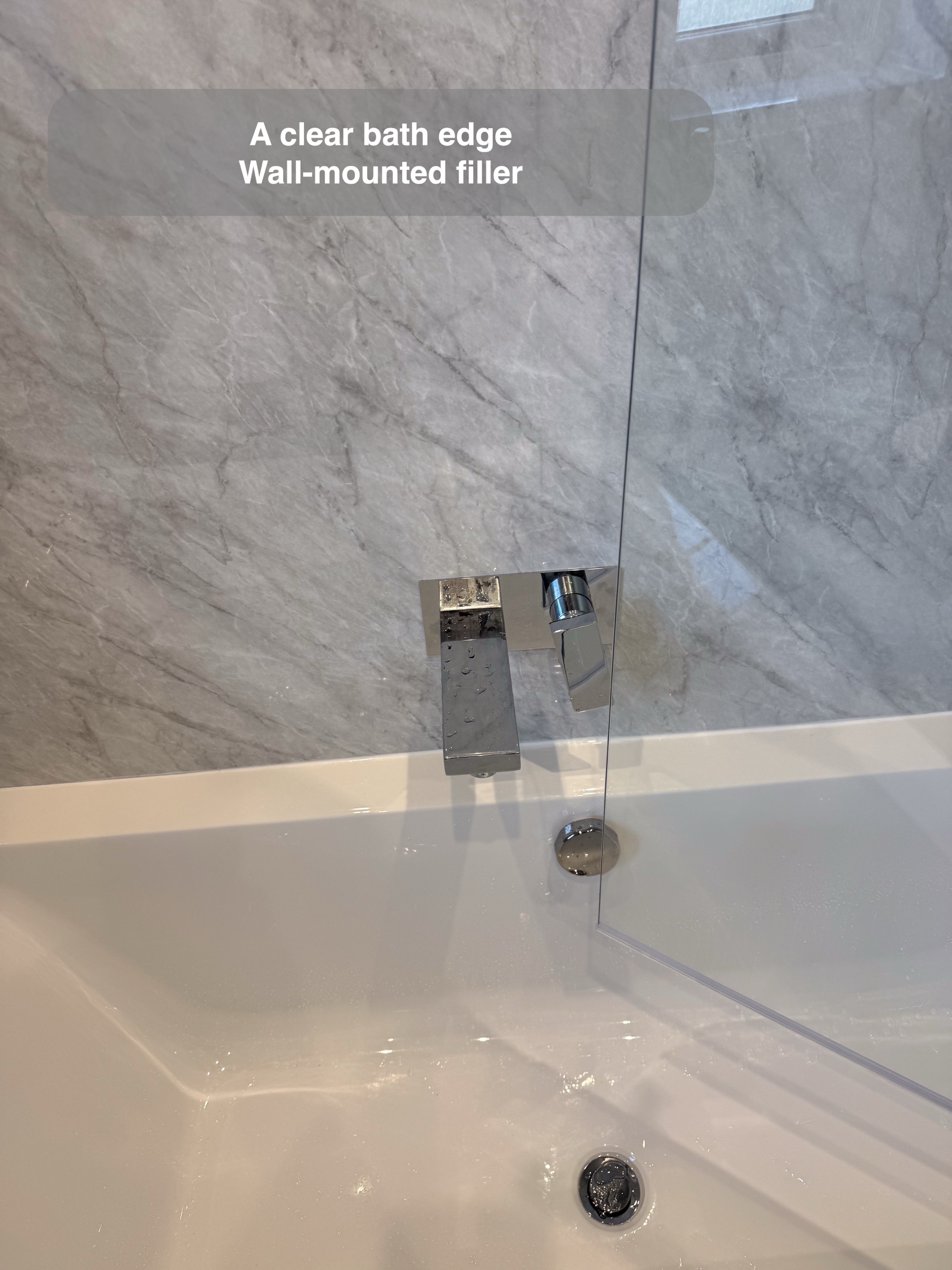 Inverurie bathroom: wall mounted bath filler