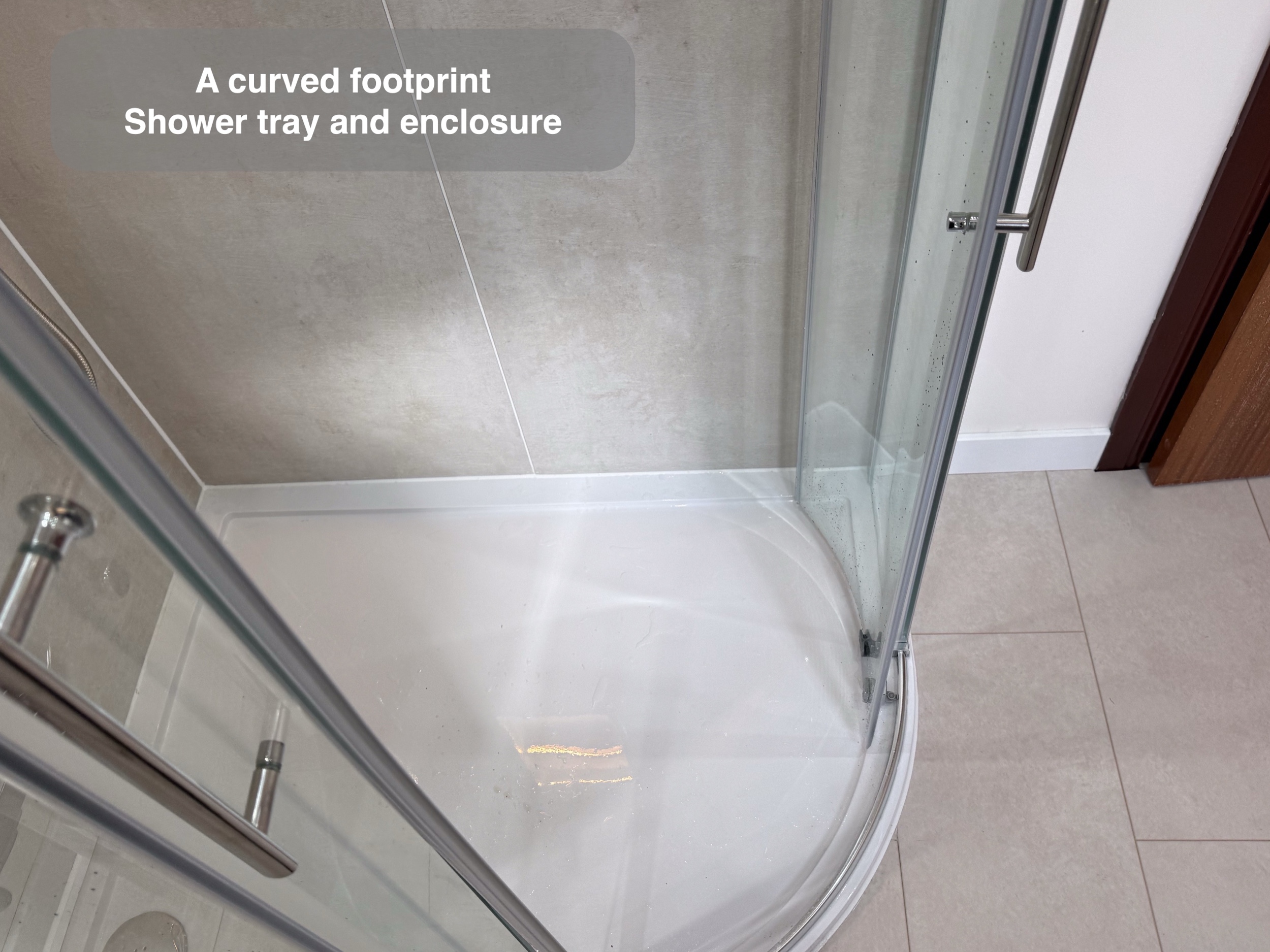 Curved Shower Tray and Floor in the Kingswells bathroom project