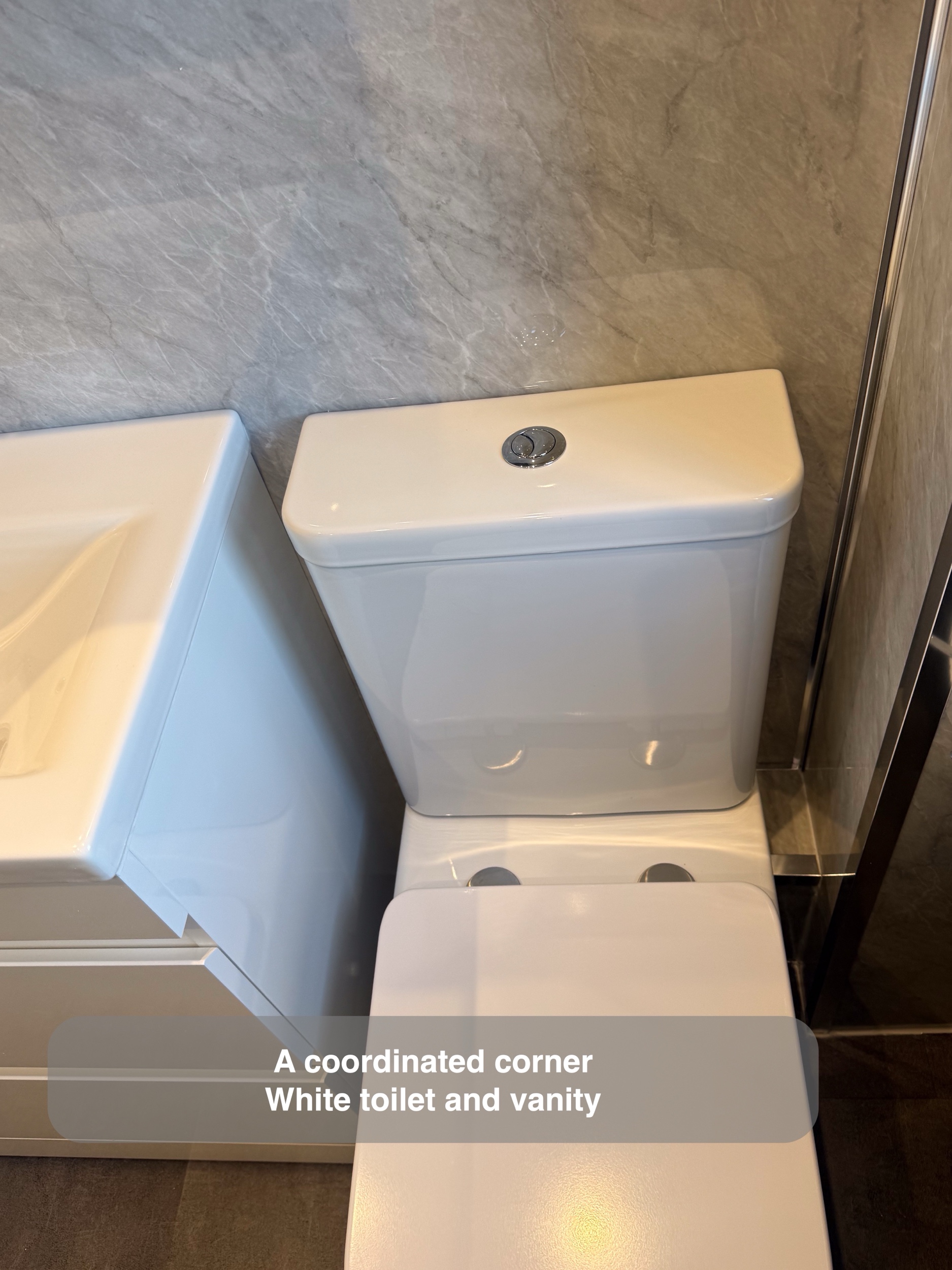 Inverurie bathroom: toilet beside the vanity