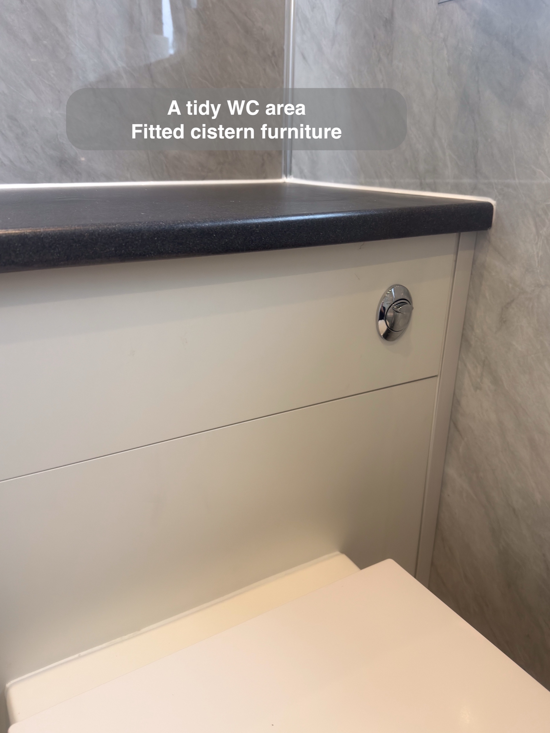 Aberdeen bathroom: back to wall toilet fitted furniture
