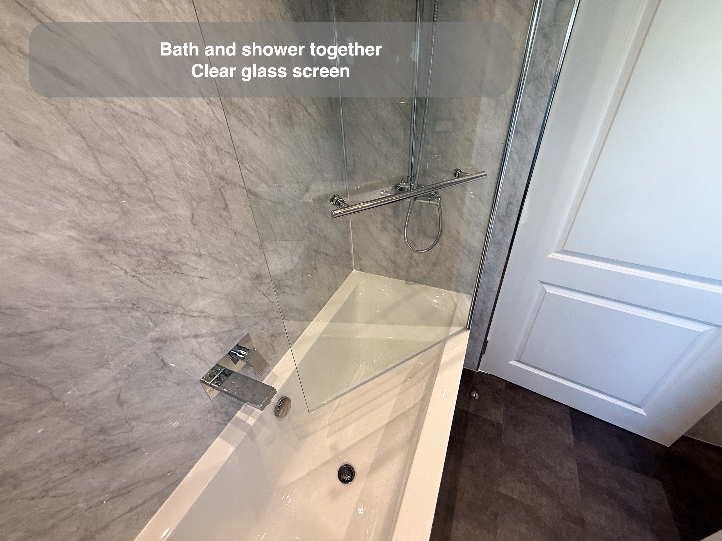 Inverurie bathroom: bath filler and screen detail