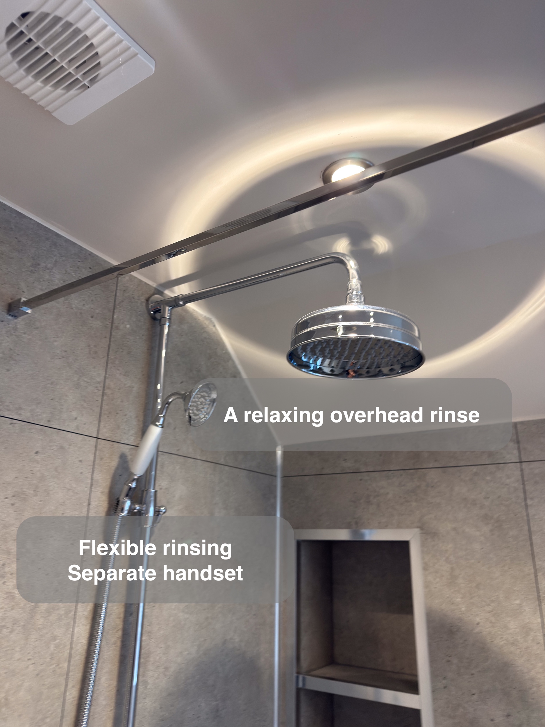Overhead Shower And Handset — bathroom renovation near Balmedie