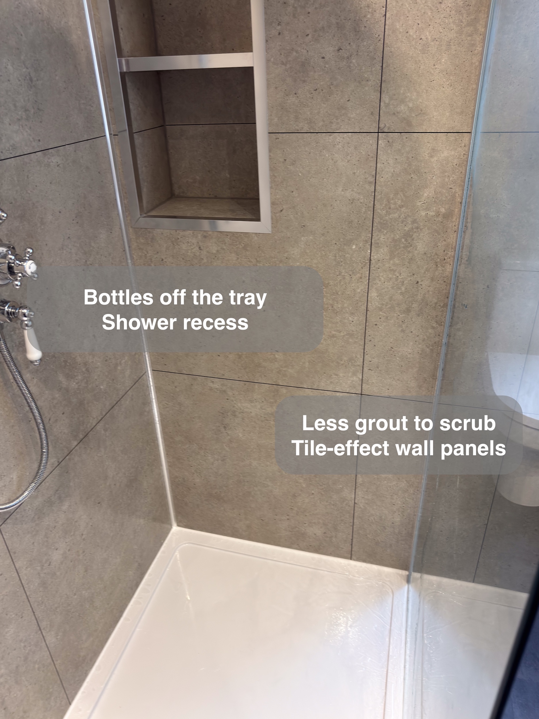 Shower Recess And Tile Effect Panels — bathroom renovation near Balmedie