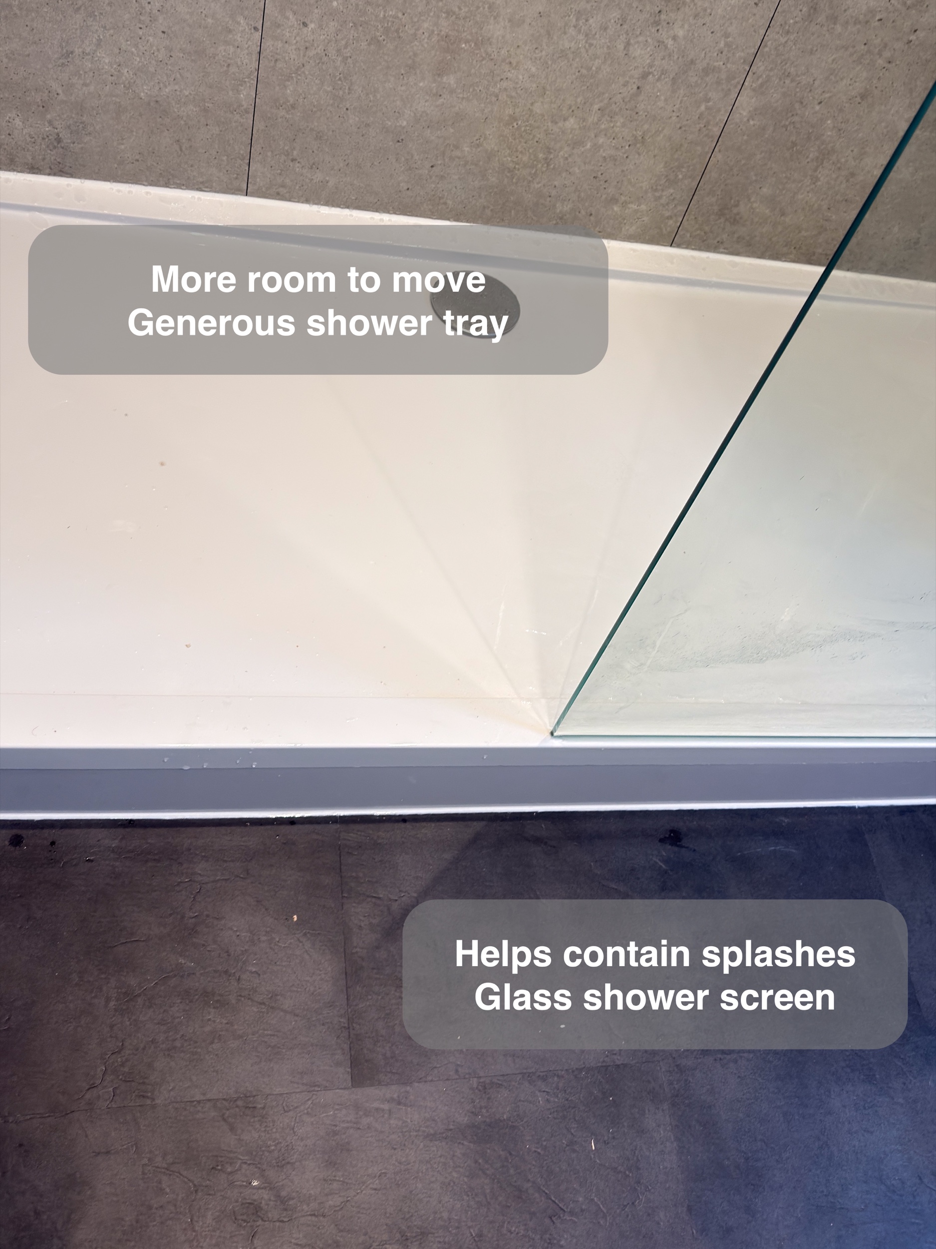 Generous Raised Shower Tray — bathroom renovation near Balmedie