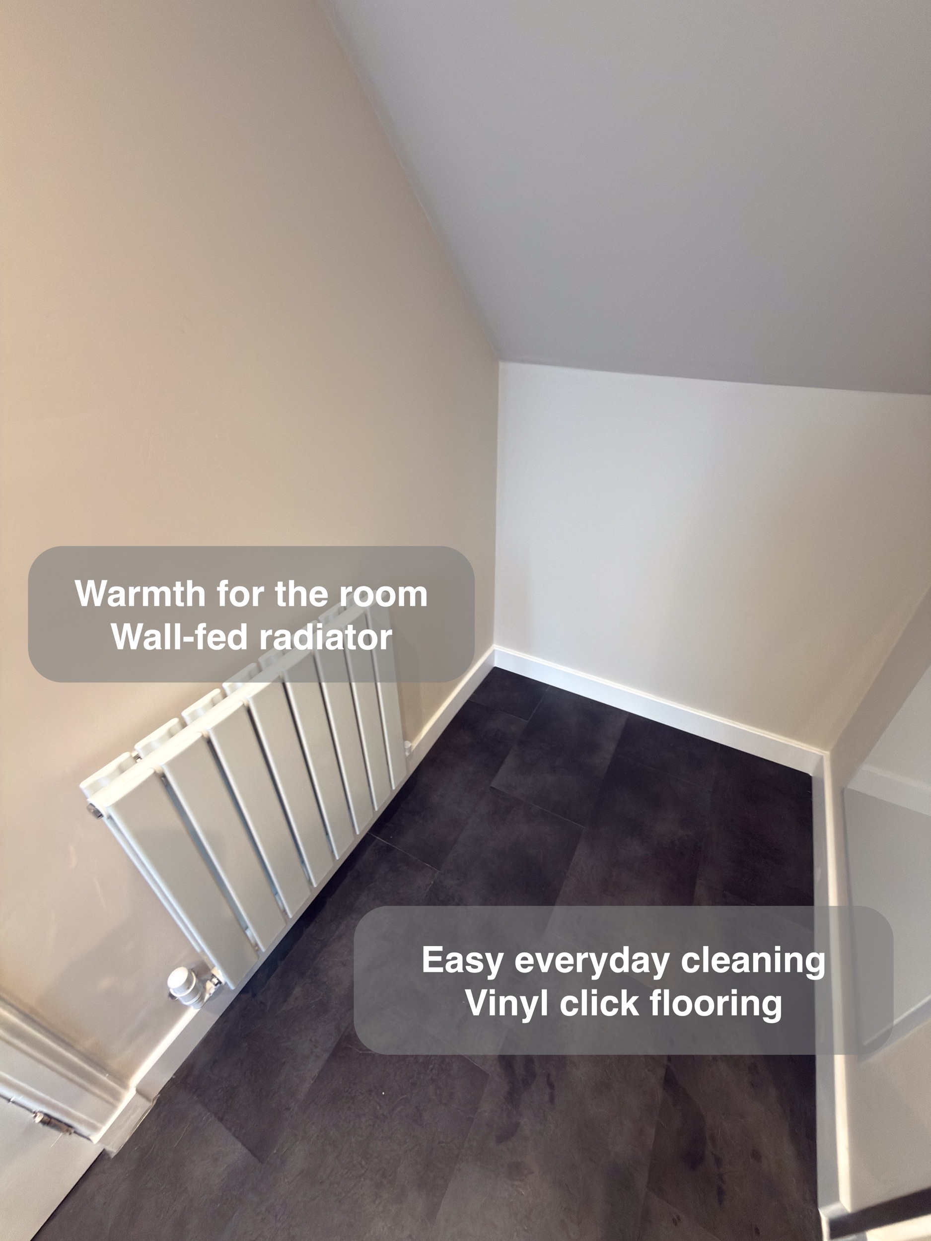 Wall Fed Radiator And Vinyl Floor — bathroom renovation near Balmedie