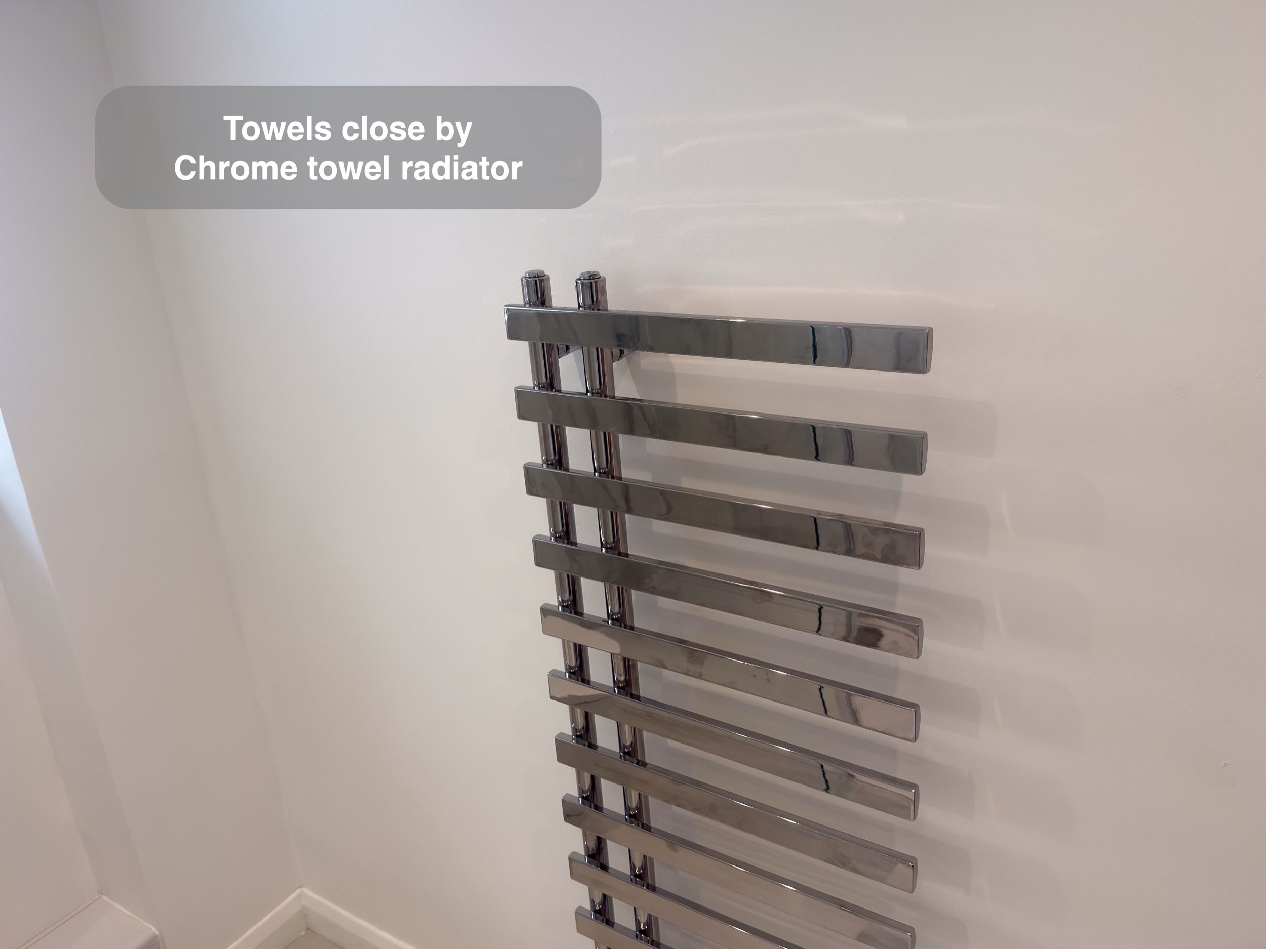 Chrome Towel Radiator in a Bridge of Don, Aberdeen bathroom refurbishment